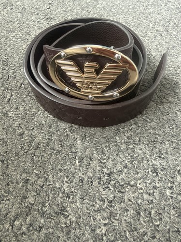 Mens armani leather - leather, belt