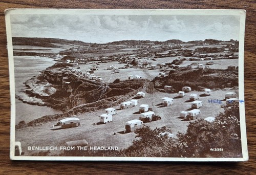 1950 postcard benllech - postcard, from