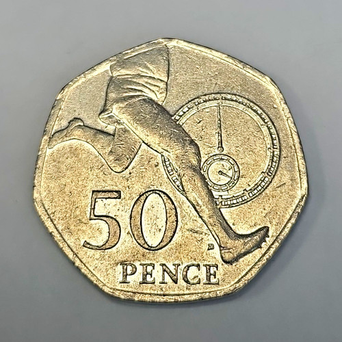 2014 50p athlete disc - 2014, uk