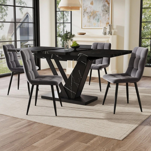 Extendable dining table - dining,