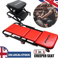 Mechanic Creeper Z Style Creeper Seat 2In1 Foldable Repair Trolley Stool Padded