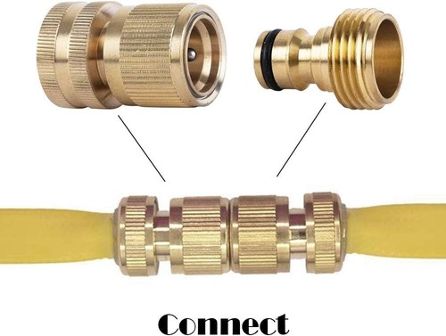 Brass garden hose quick - brass,