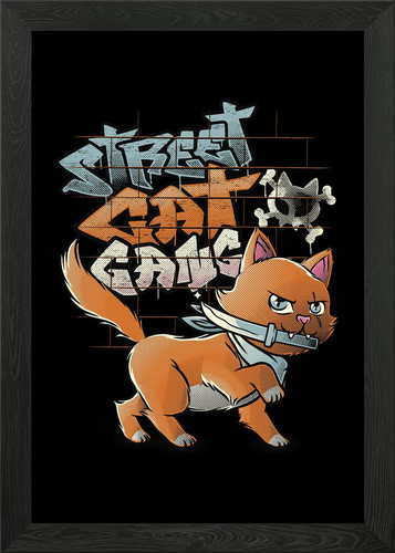 Street cats gang orange cat - cats,