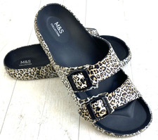Marks & Spencer M&S Animal Print Ladies Sliders size 6 Brand New