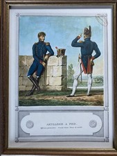 Napoleonic French Foot Artillery. Bardin’s 1812 Uniform Regulation Framed Print 