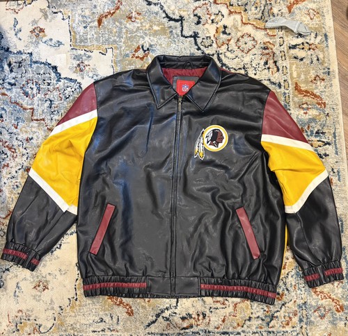 Vintage 90s leather jacket nfl - jacket,