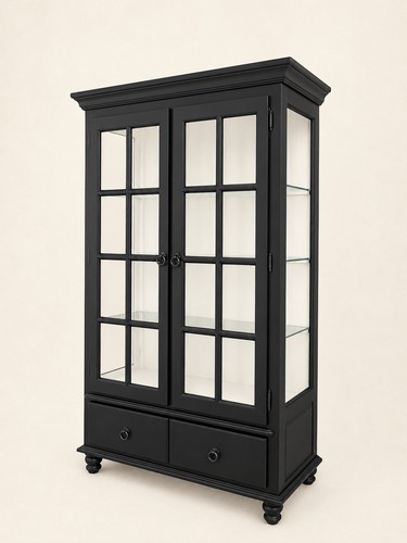 Black display cabinet - black,