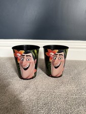McDonalds Hotel Transylvania 3 Happy Meal Toys Plastic Beakers Cups x2 Dracula