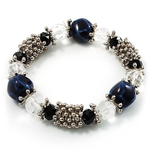 Dark blue ceramic bead flex - ceramic,