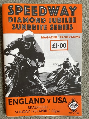 Speddway programme england - speddway, v