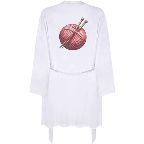 Pink knitting wool dressing - 'pink, wool'