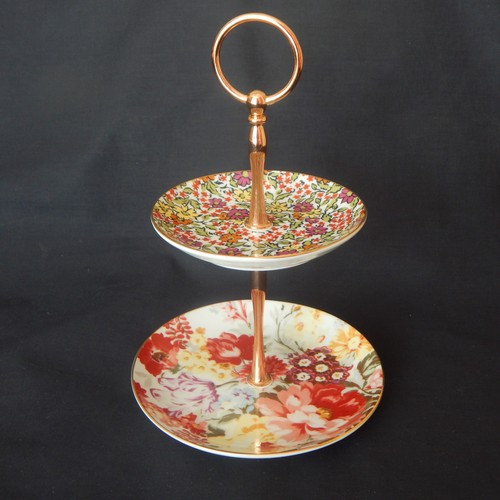 Small cake stand floral tier - 2,