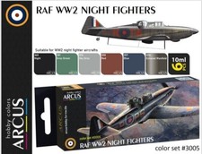 Arcus enamels 3005 "RAF WW2 Night Fighters" Paint Set