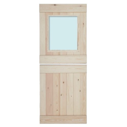 40mm pine ledged - glazed, doors