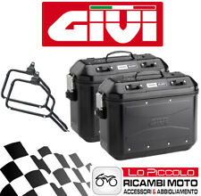 Givi Side Cases Kit DLM36 Black + Brackets Kawasaki KLR 650 Enduro 2011