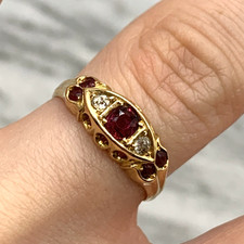 Antique Ruby & Diamond Ring 18