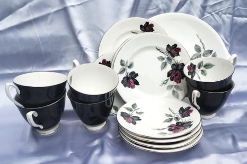 Royal albert black rose - rose, bone