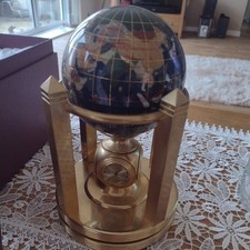 Gemstone Globe With Rotating Clock 1 Thermometer Meridian collection boxed 