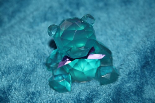 Blue resin bear - resin,