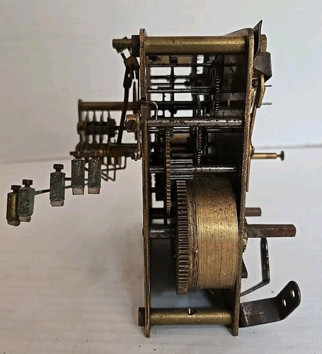 Antique chime clock movement - clock,