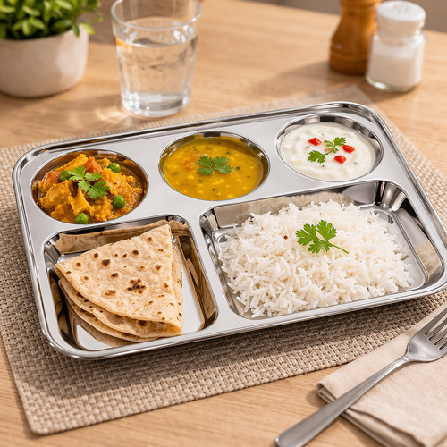 Stainless steel thali - stainless,
