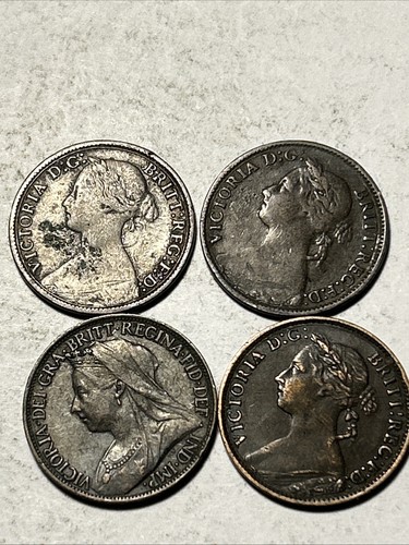 Queen victoria farthings - queen,