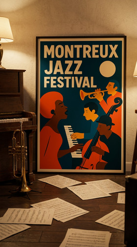 Montreux jazz festival poster - jazz,
