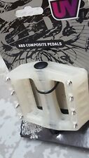 ABD UV Colour Changing Pedals (Clear to Pink) 9/16" BMX Mountain Bike (NEW)