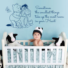 Wall sticker Winnie the Pooh art large quote kids bedroom baby nursery decoratio