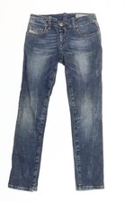 Diesel Boys Blue Straight Stretch Jeans 8 Years Medium Wash