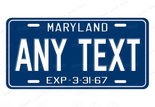Vintage maryland license - maryland, 60's