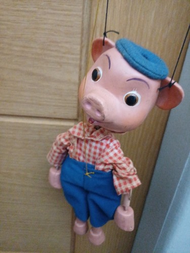 Pinky pig vintage marionette - pig,
