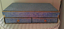 WW2 Unity Brand Art Deco Sewing Box with  items inc 'Make Do and Mend' Yarn etc.