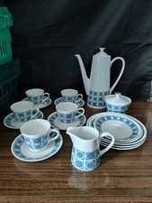 Royal Tuscan Charade Coffee Pot 18 Piece Part Set 5 Cups 10 Saucers Milk Sugar  