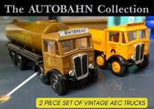 SET OF 2 OLD AEC MAMMOTH 12 WHEELER VINTAGE LORRIES 1:76 OO SCALE DIECAST MODELS