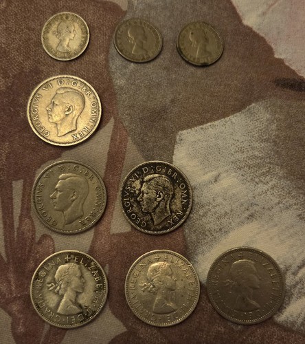 Old coins mixed - old,
