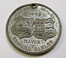 1882 Preston Guild OBV Duke & Duchess of Albany Medal Holed **