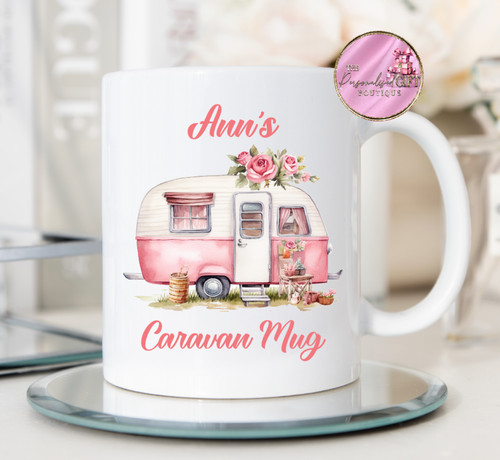 Personalised caravan mugs - caravan,