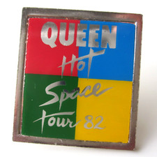 Queen 'Hot Space Tour' Official Vintage 1982 Enamel & Metal Promo Pin Badge