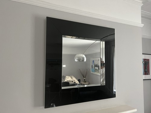 Modern black glass designer - black,