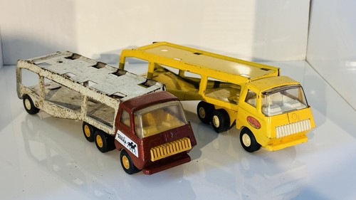 Pair tin plate tonka car - of,