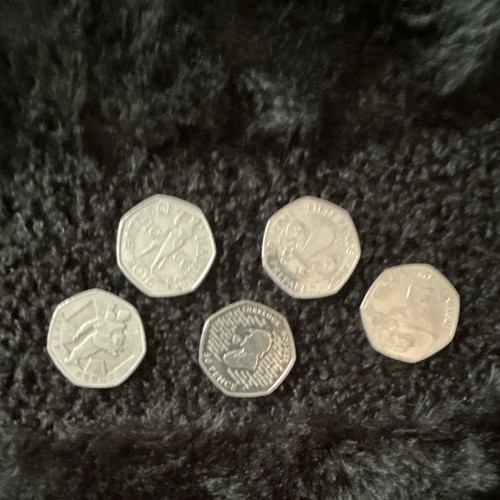Mixed british 50p coins - british,