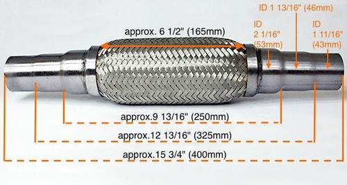 Universal front exhaust flex - exhaust,