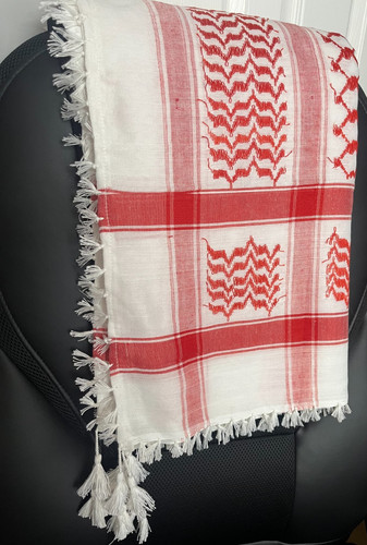 Red palestinian scarf - scarf, yasser