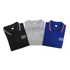 Masonic Golf Polo Shirt with Square compass & G Embroidery Logo Black/Grey/Blue