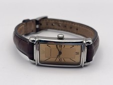 Emporio Armani AR0279 Vintage Women’s Rectangular Watch Brown Leather Strap