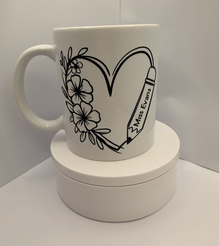 Personalised white ceramic - white,