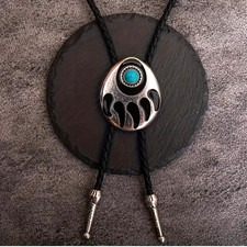 Unisex Black Bolo Tie with