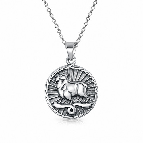 Aries zodiac necklace 925 - aries,