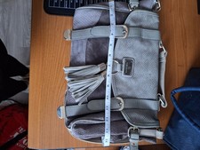 River Island Shoulder Bag with tassels, suede and fur patches, very minor damage